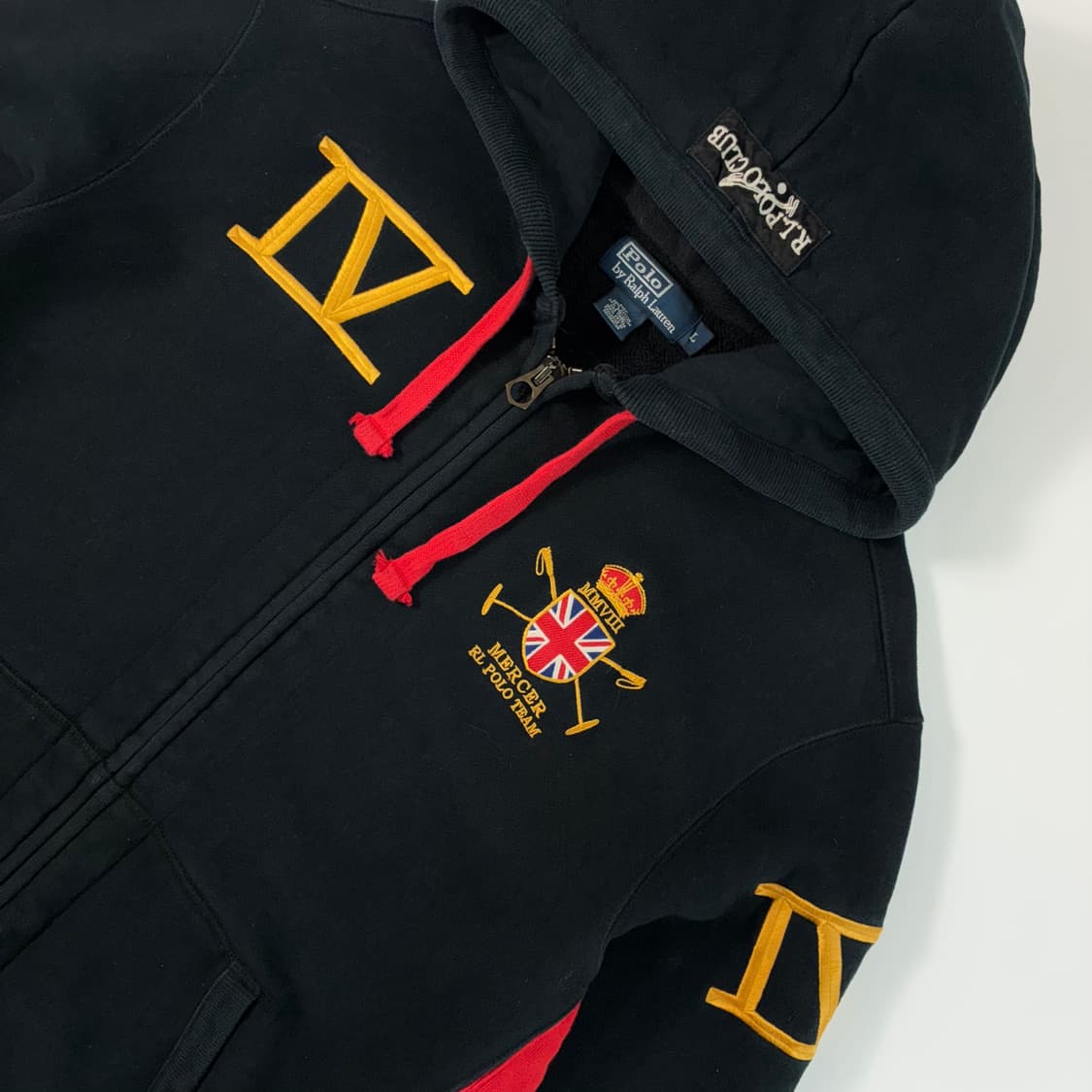 Polo 폴로 랄프로렌 mercer club 자수 블랙 후드집업 상품이미지3