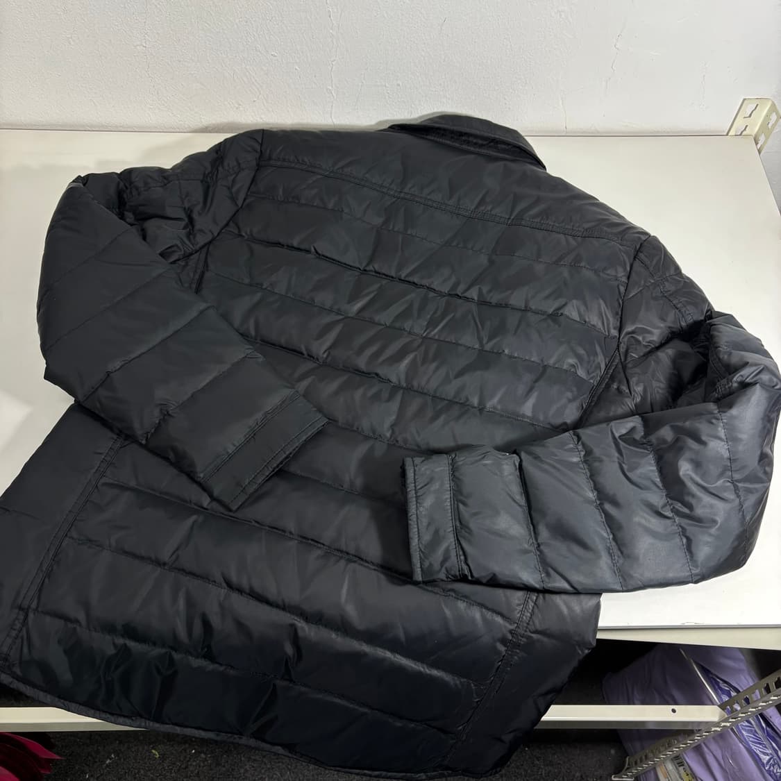 M 95 켈빈클라인 블랙 덕다운 패딩셔츠점퍼 상품이미지4