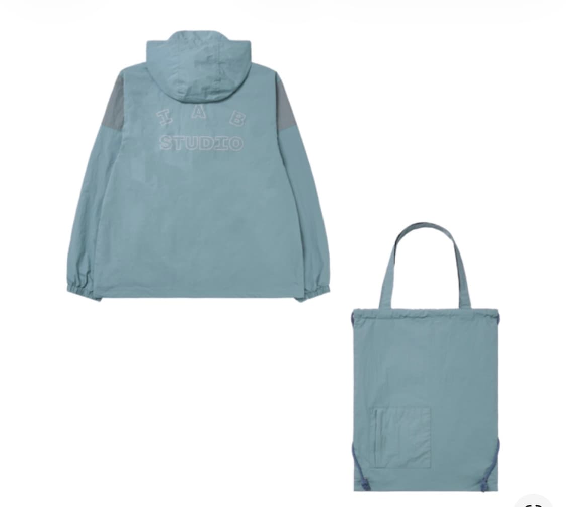 아이앱 스튜디오 윈드 자켓 스카이블루  실버 새상품 판매합니다 상품이미지2