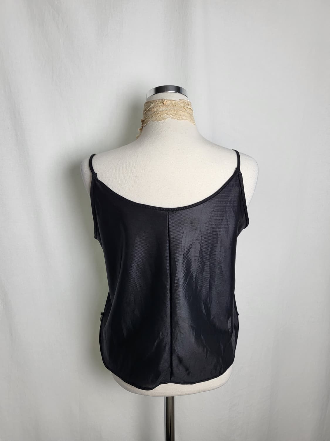 빈티지 미드나잇 블랙 자수 슬립 이너 나시 페어리 상품이미지2