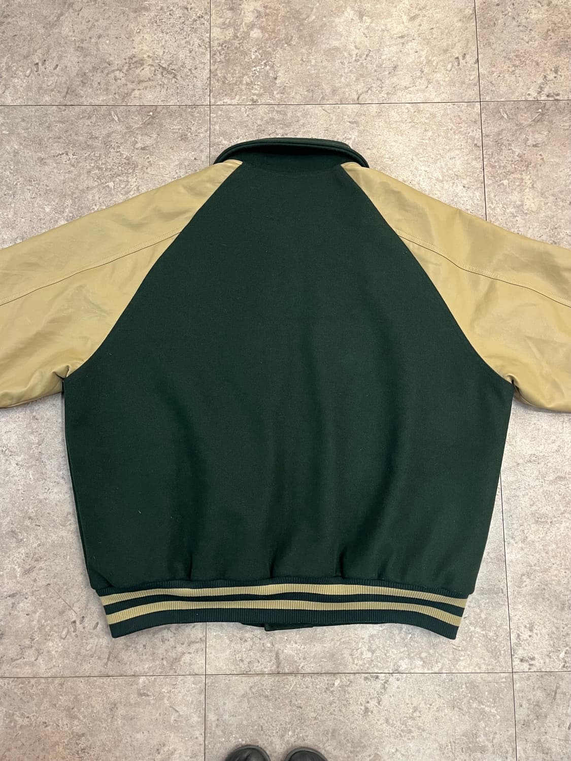 제멋 레더 바시티자켓 그린 2XL#csz2359  상품이미지7