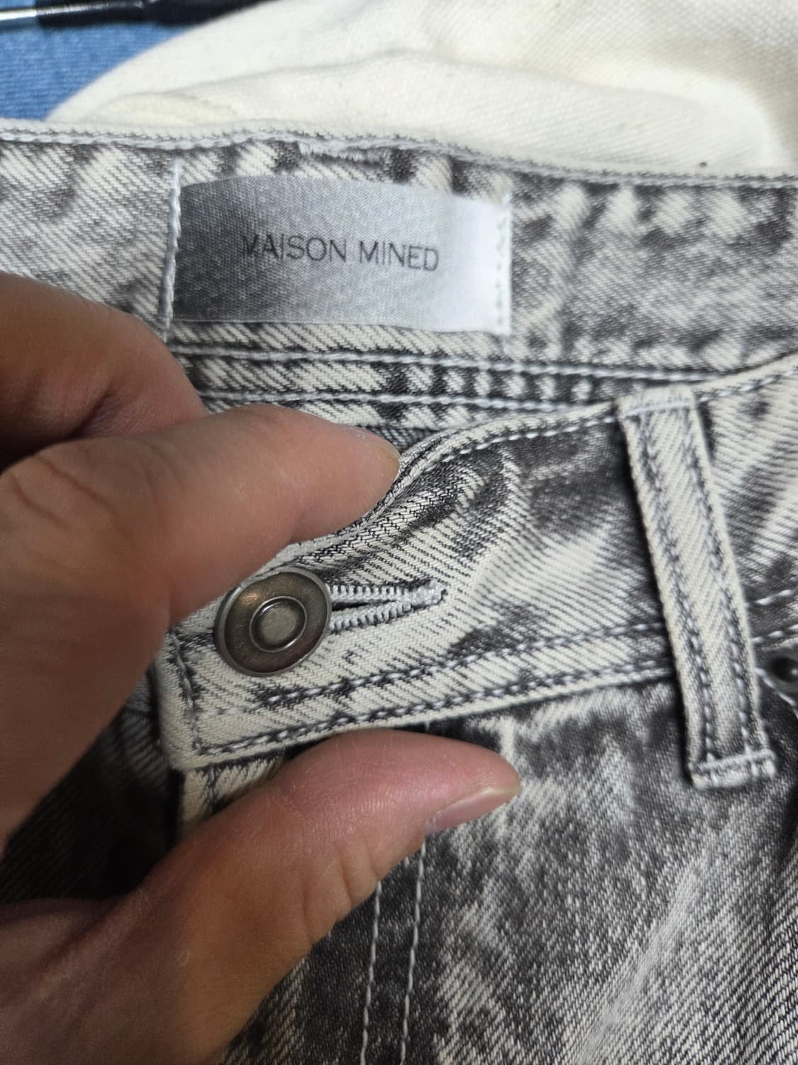 메종미네드 화이트 스프레드 카펜터 데님 팬츠 48 대략 30 상품이미지3