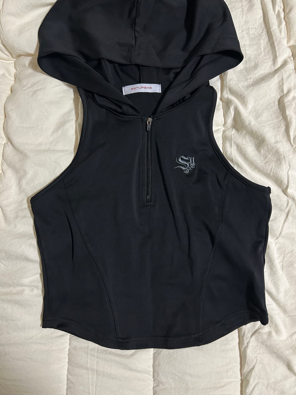 셋업이엑스이 HOOD HALF ZIP SLEEVELESS 상품이미지2
