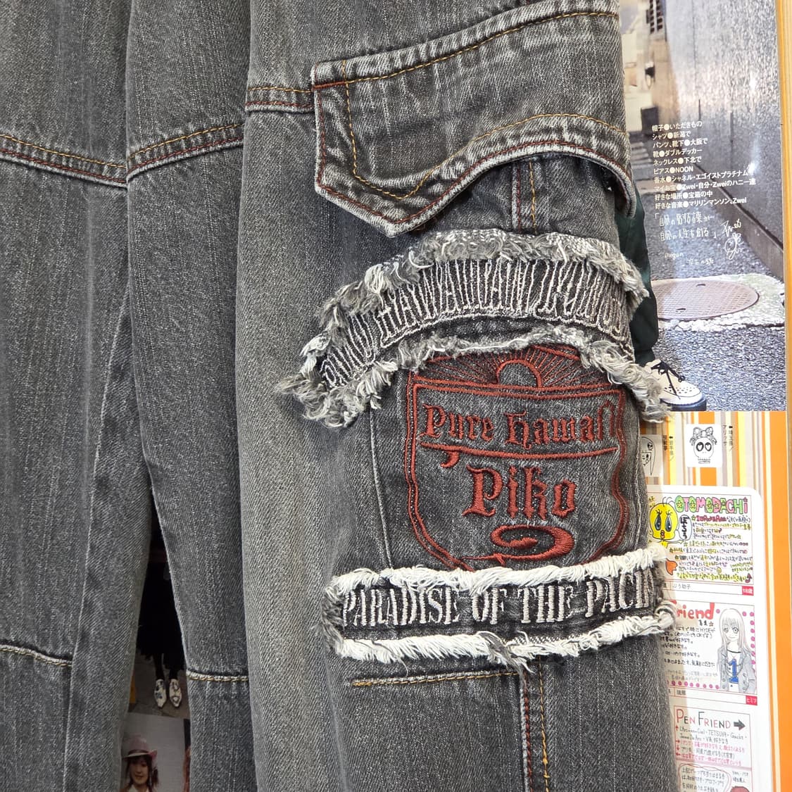 피코 빈티지 카고 그레이 데님 팬츠 상품이미지7