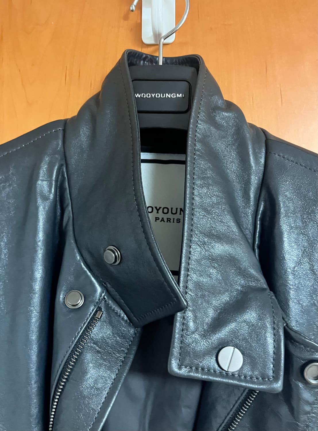 24SS Wooyoungmi 우영미 블랙 가죽 자켓 상품이미지6