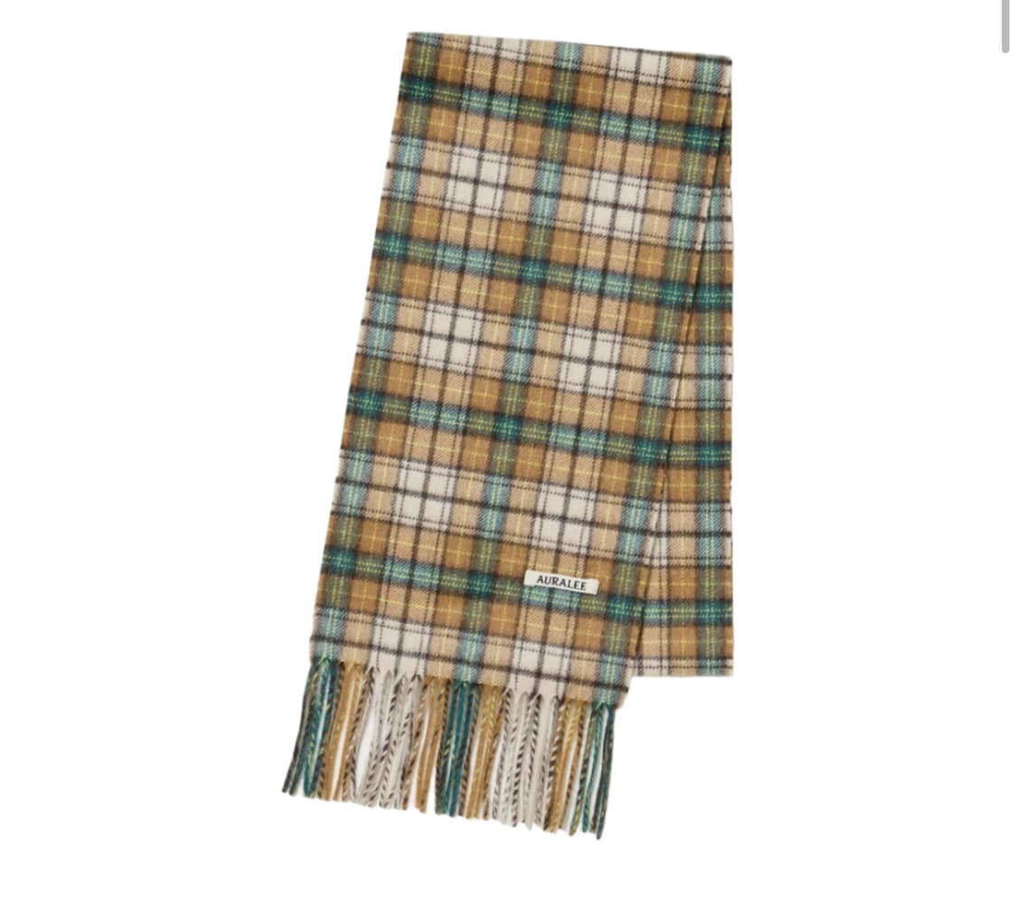 오라리 체크 캐시미어 머플러 상품이미지3