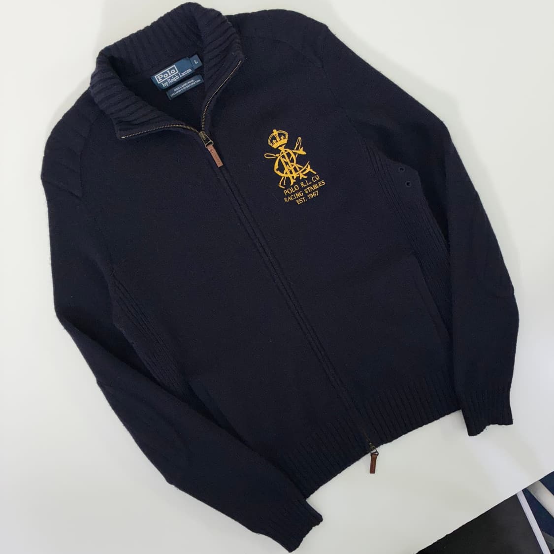 Polo 폴로 랄프로렌 크러스트 polo rl 램스울 2-way 집업 가 상품이미지2
