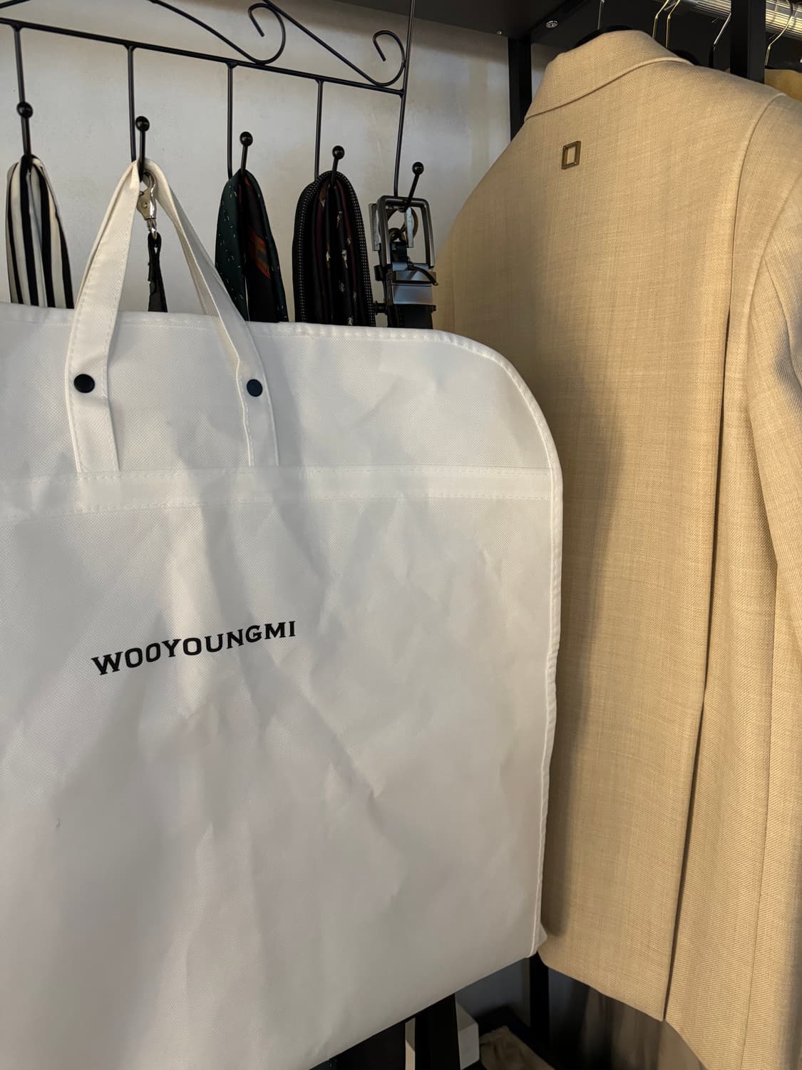 우영미 유박검 폴딩 블레이져 베이지 50사이즈 상품이미지8