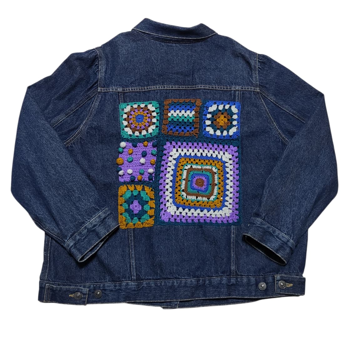 (66) 빈티지 에스닉 치마요 크로셰 자수 데님청자켓 상품이미지2
