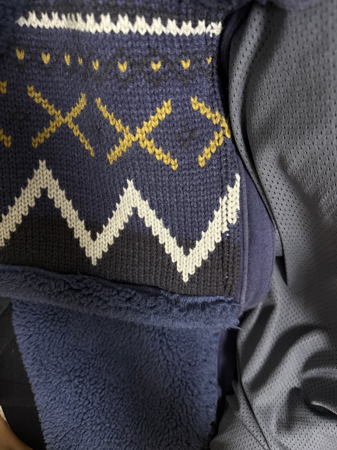 L) 디스이즈네버댓 니트 패널드 후리스 상품이미지7