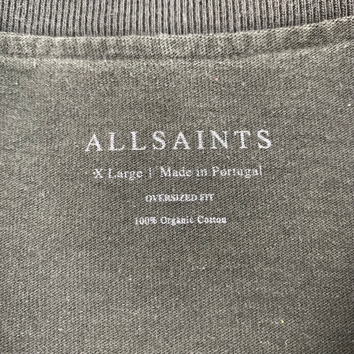 올세인츠 워시드 블랙 박시핏 롱슬리브 티셔츠  상품이미지5