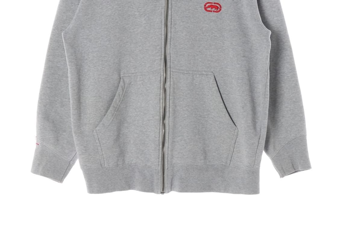 에코 언리미티드 빅로고 그레이 후드 집업 M 상품이미지4