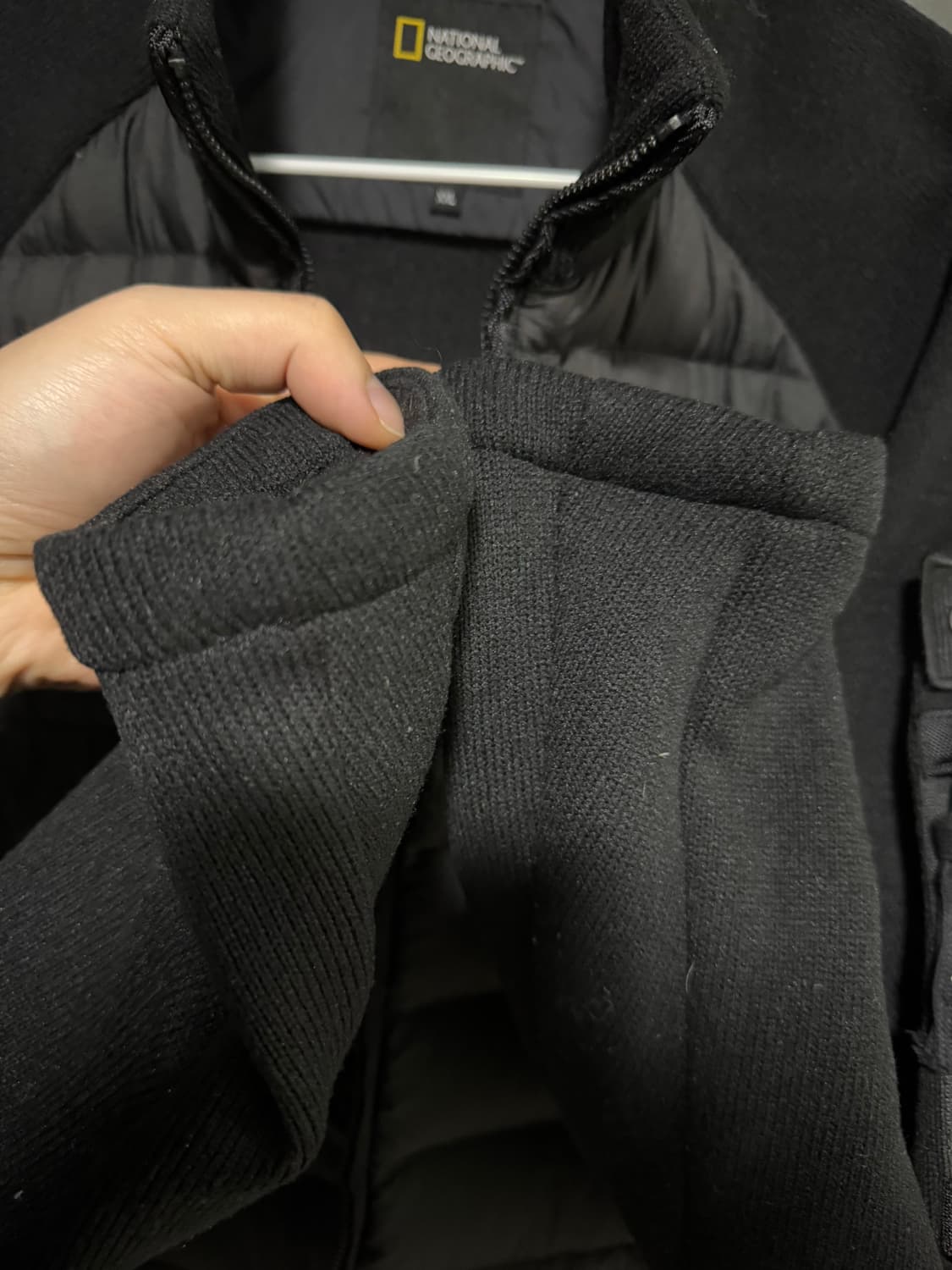 내셔널지오그래픽 블랙 패딩 니트 xxl 상품이미지4