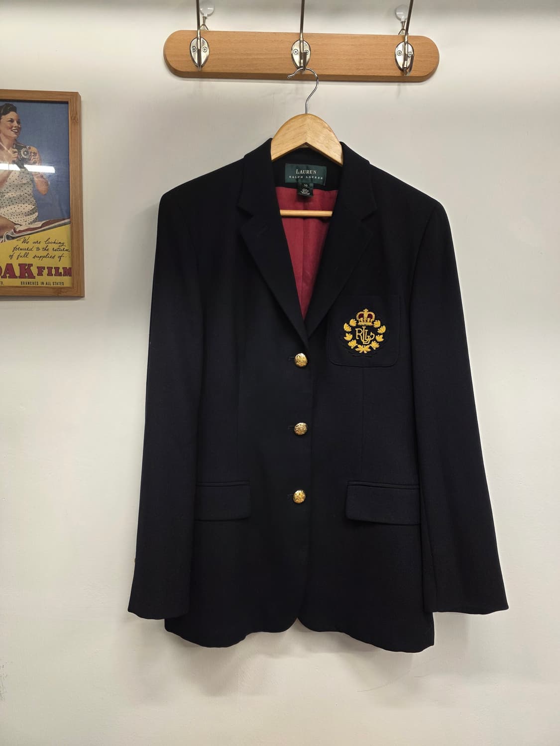 [10]90s 빈티지 랄프로렌 금장 블레이져 MADE IN USA 상품이미지1