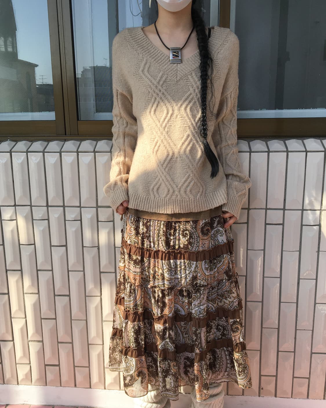 cable pattern knit 상품이미지5
