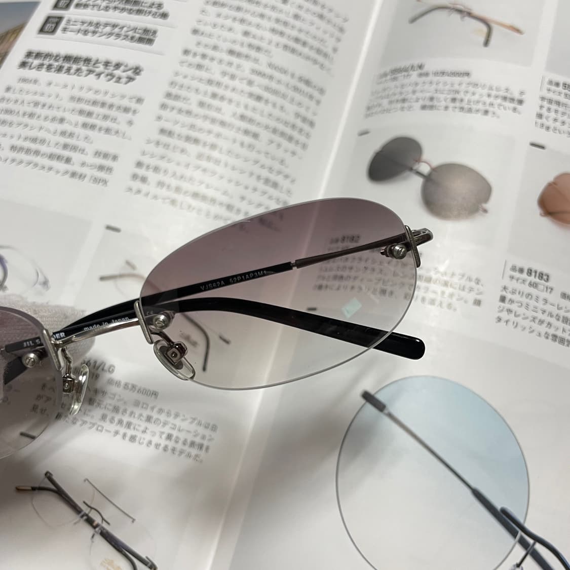 질샌더 JIL SANDER 무테 티타늄 실버 블랙 안경 선글라스 상품이미지2