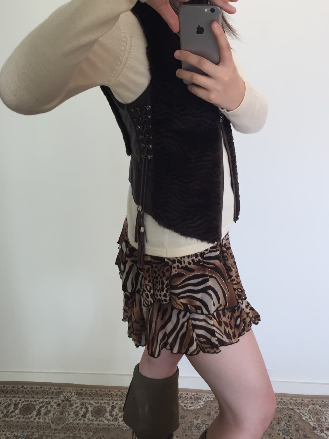 Antique fur vest 상품이미지6