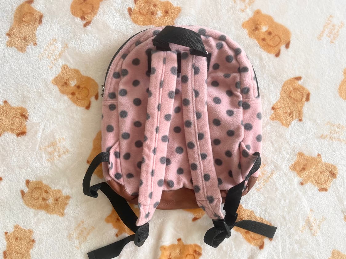 모리걸 빈티지 핑크 하트 도트 백팩 💗🤎 상품이미지2