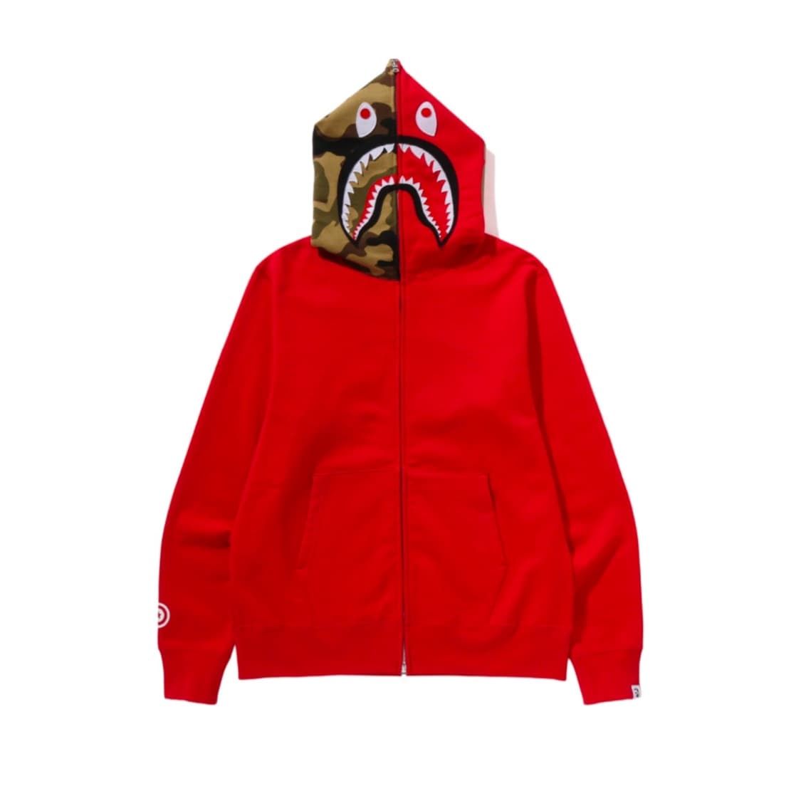 [2XL]베이프 퍼스트 샤크후드 풀집업 적계 레드 상품이미지1