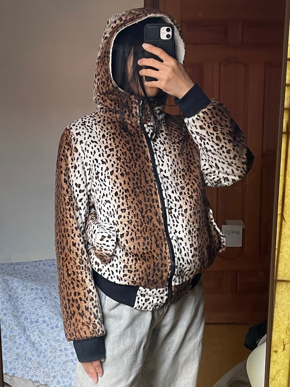 래오파드 후드 점퍼 상품이미지2