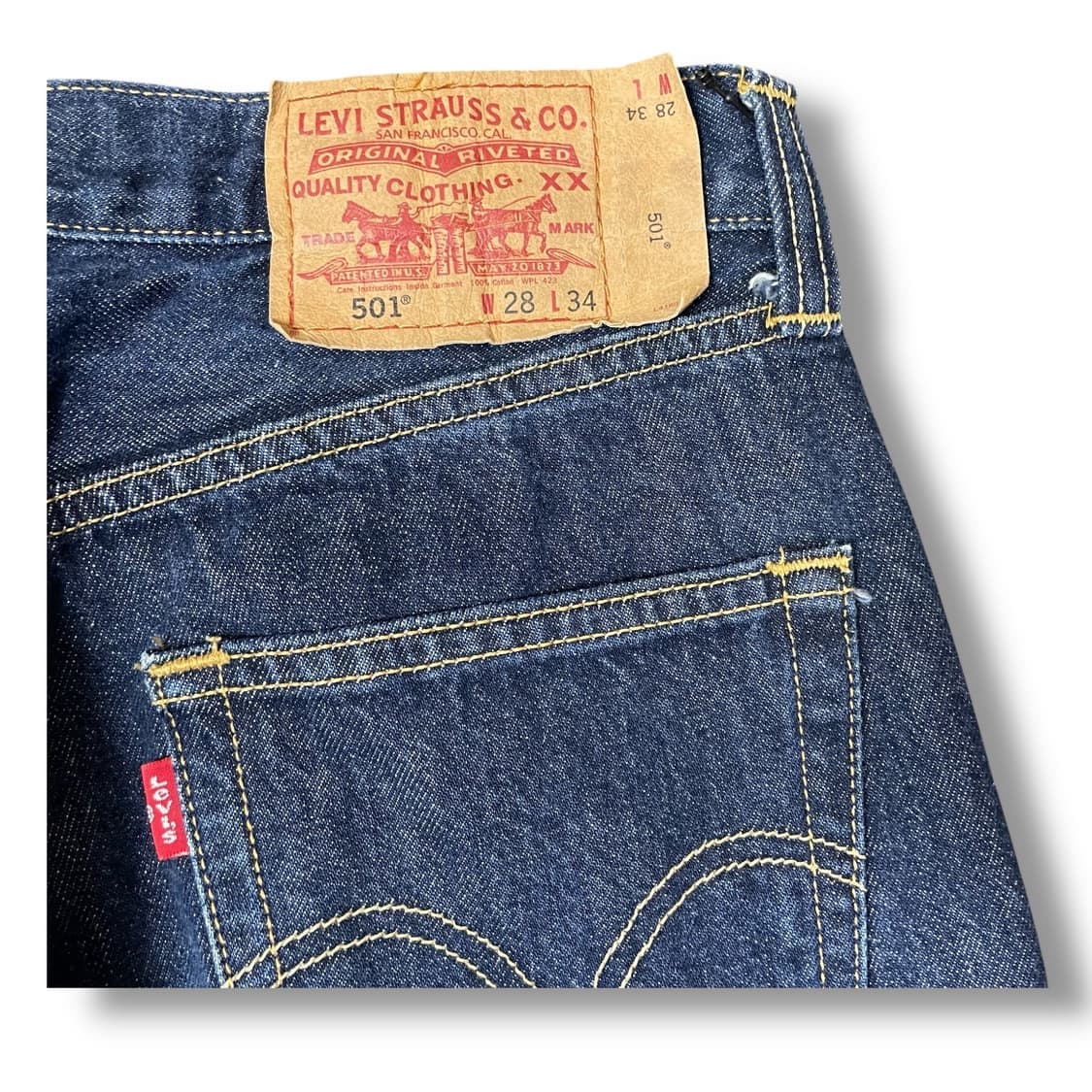 (28) 리바이스 501 진청 데님 팬츠 00s 상품이미지3