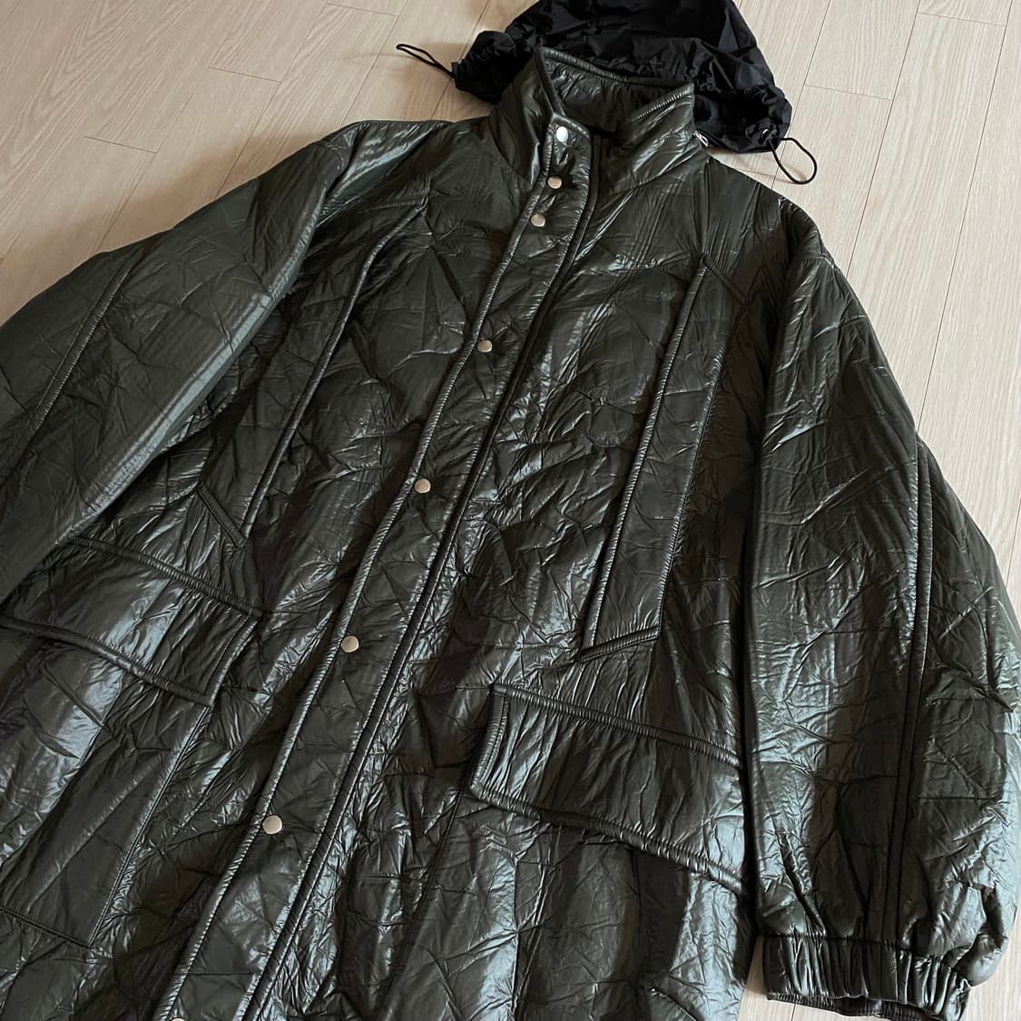 [XL] 드리스 반 노튼 크링클 테크니컬 파카 그린 상품이미지2