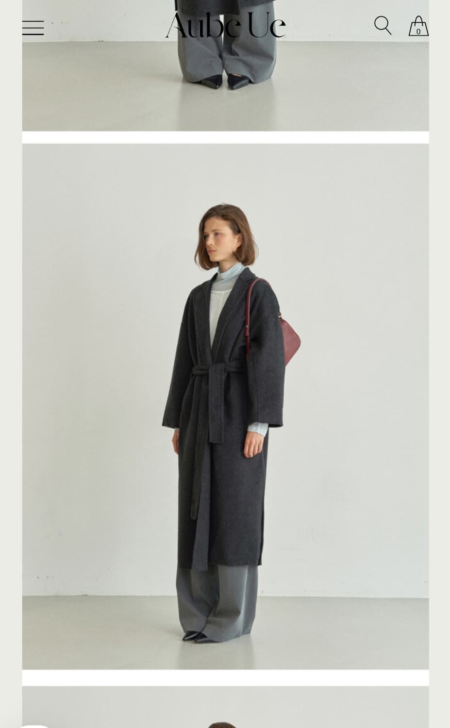 캐시미어 로브 핸드메이드 코트 차콜.56만원.택있음 상품이미지6