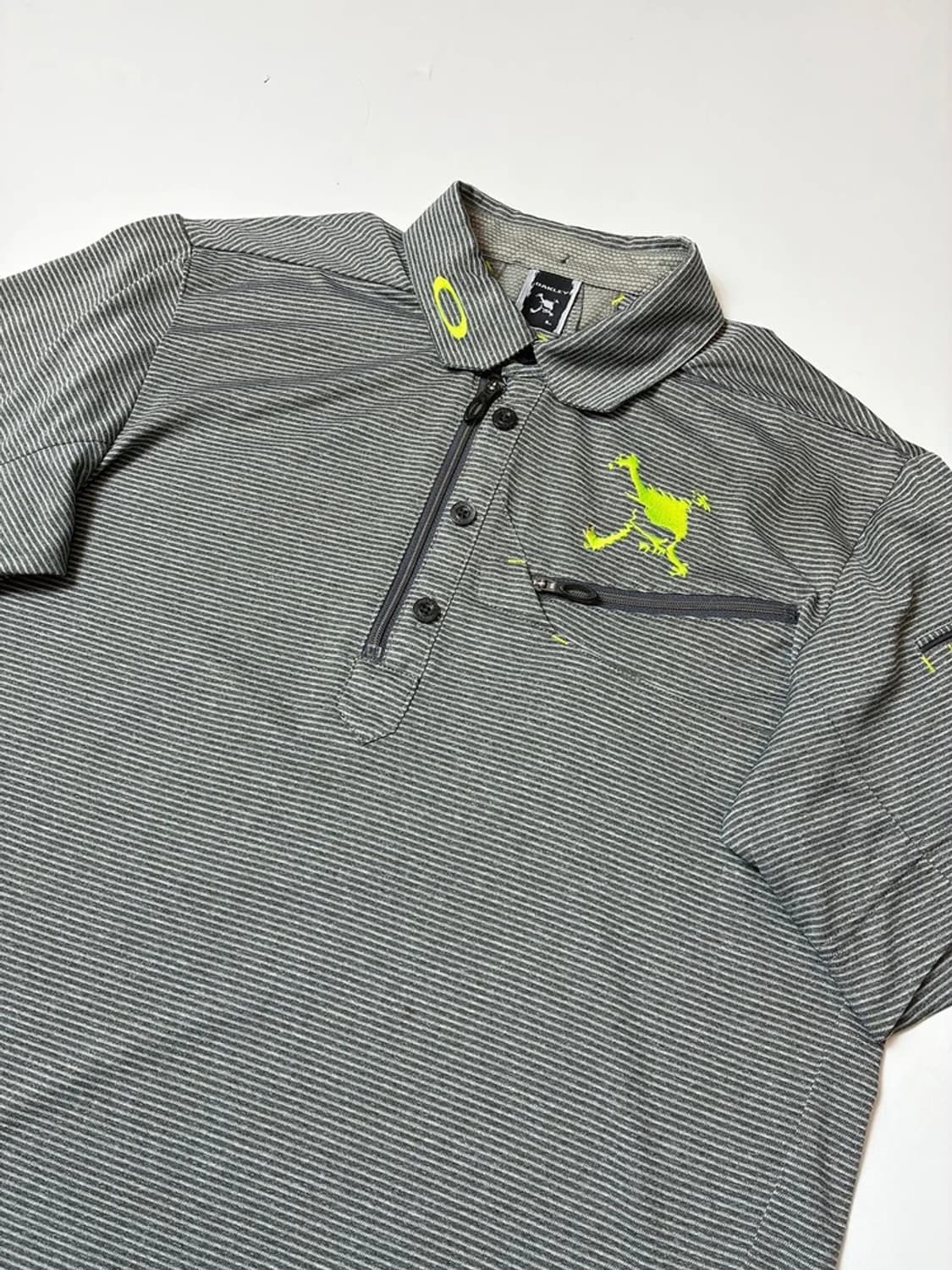 오클리 스트라이프 기능성 카라 반팔 티셔츠 PN9588 상품이미지2