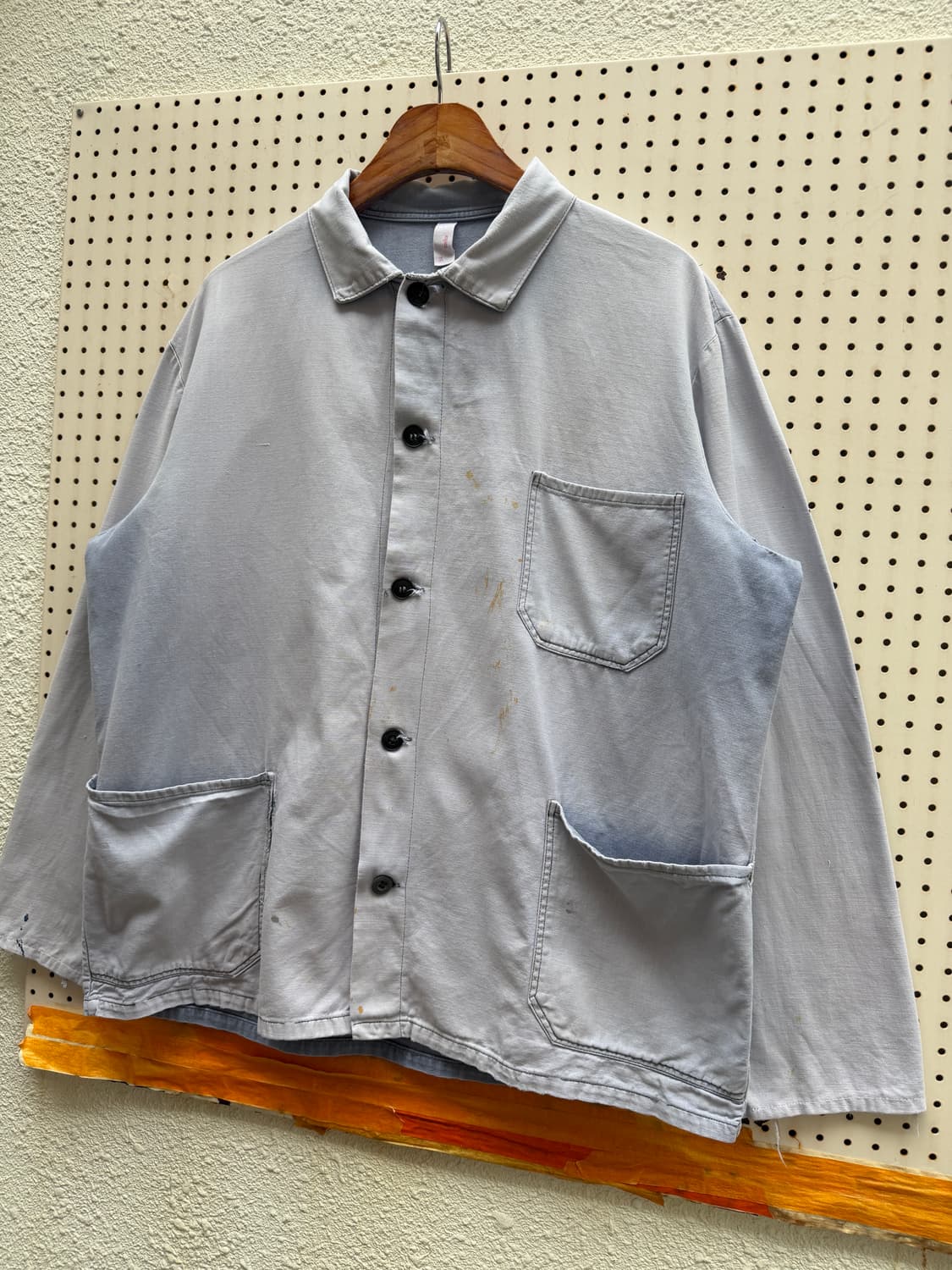 1970s SUN BLEACHED HARD FADED 빈티지프렌치워크자켓 상품이미지5