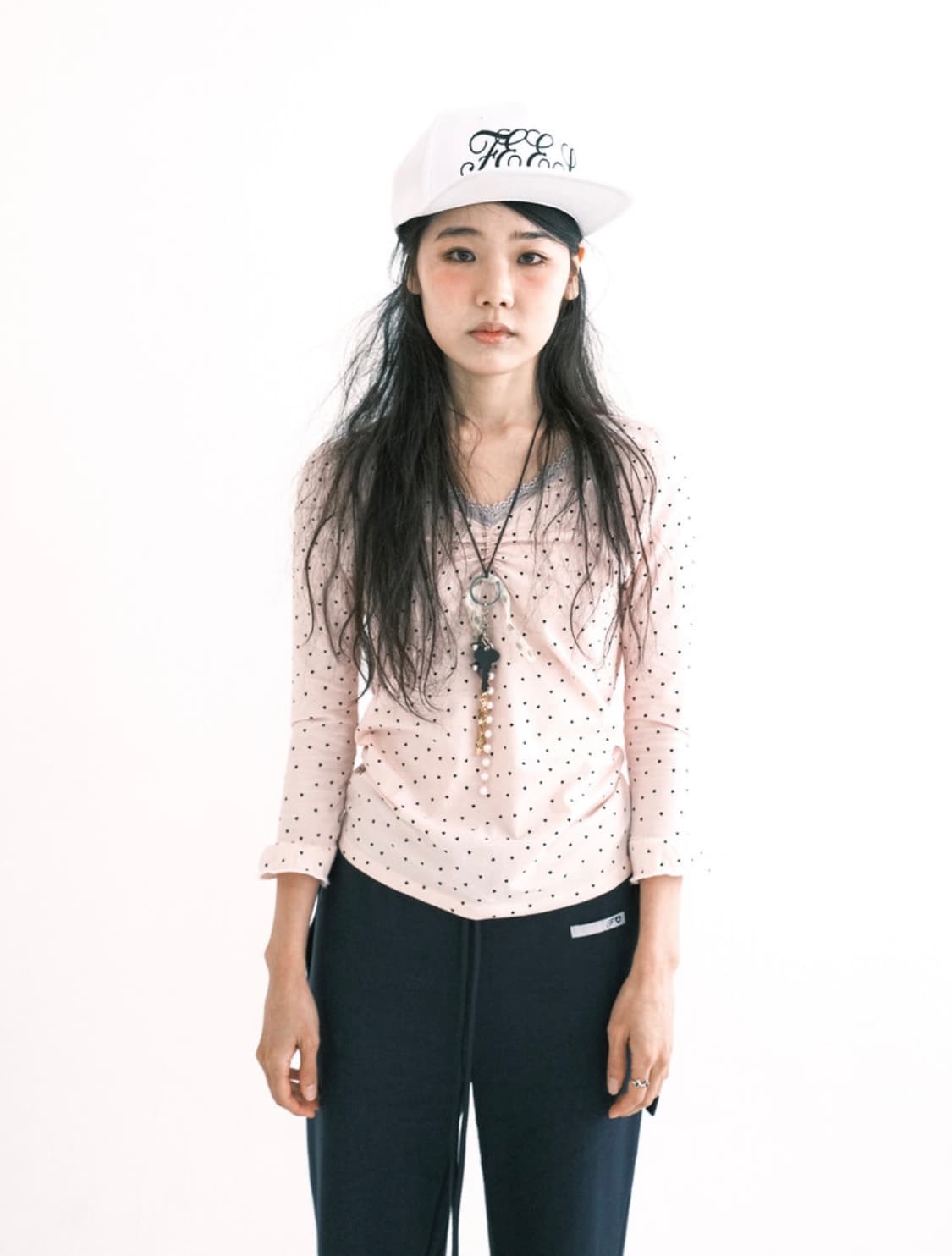 샵페어리 mini heart lace top light pink 상품이미지1