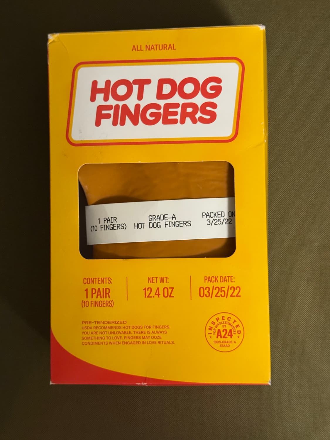 [A24 공식 굿즈] 에에올 핫도그 핑거스 장갑 상품이미지2