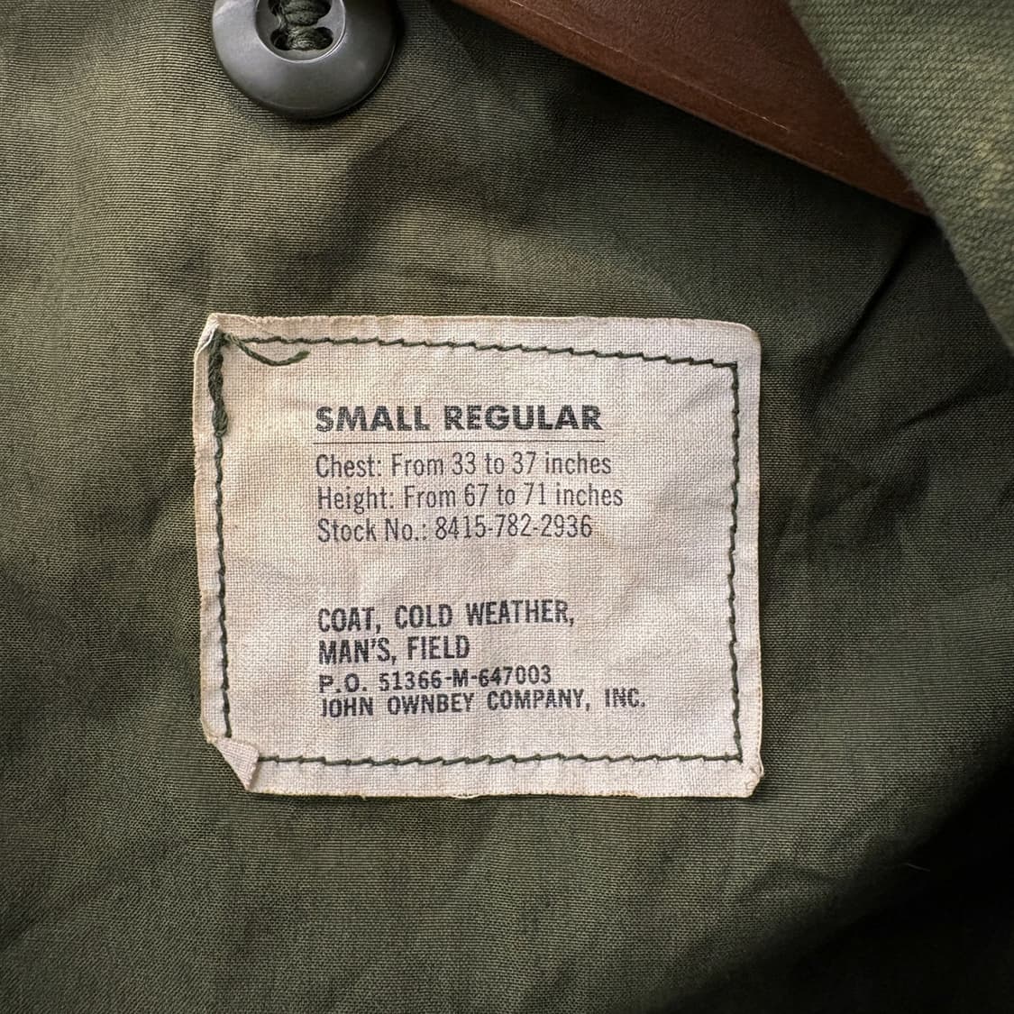 70s 오리지날 미군 M-65 필드자켓 사파리 퍼티그 자켓 N481 상품이미지10