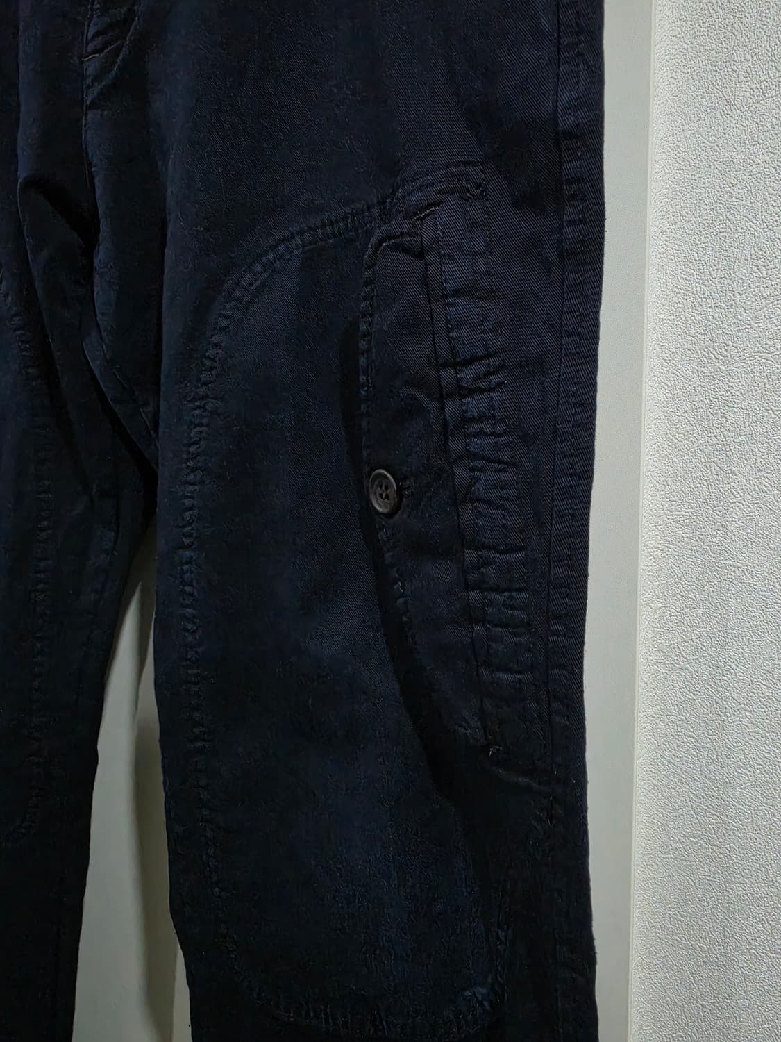 꼼데가르송 옴므 축융폴리(슈렁큰 이펙트) 팬츠 데님색상 L 상품이미지2