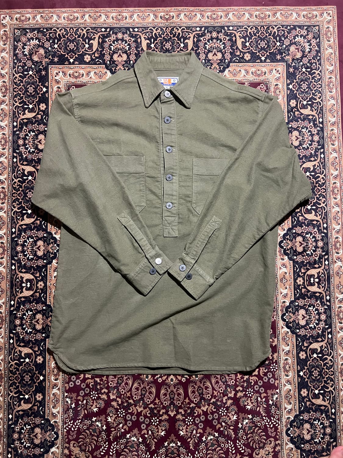 나이젤 카본 NCB 올리브 풀오버 워크 셔츠 상품이미지1