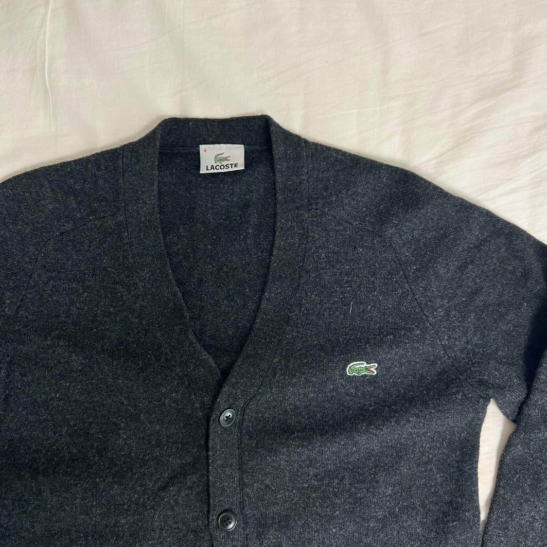 [95] 라코스테 램스울 가디건 차콜 정품 일본판 상품이미지3