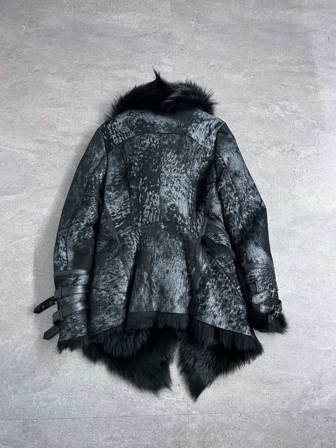 데무 퍼 시어링 레오파드 무스탕 자켓 상품이미지5