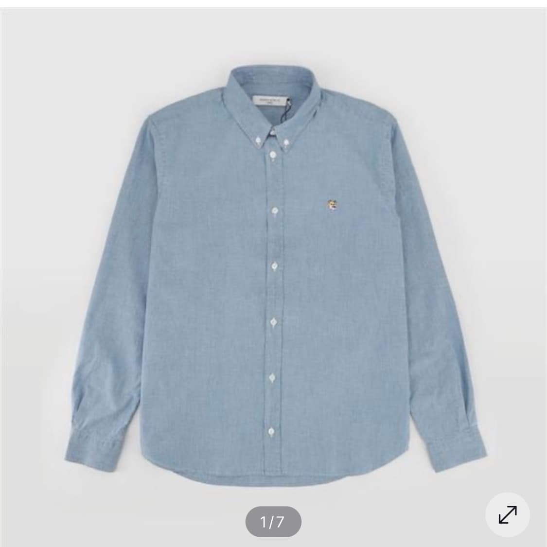 메종키츠네 폭스 헤드 패치 셔츠 상품이미지1