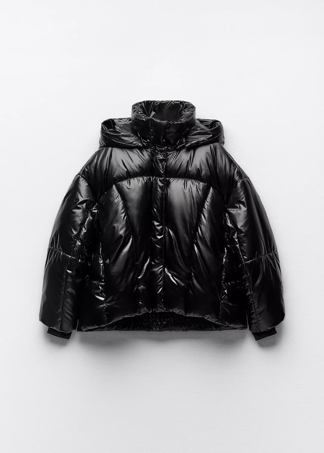자라 유광 블랙 패딩 상품이미지1