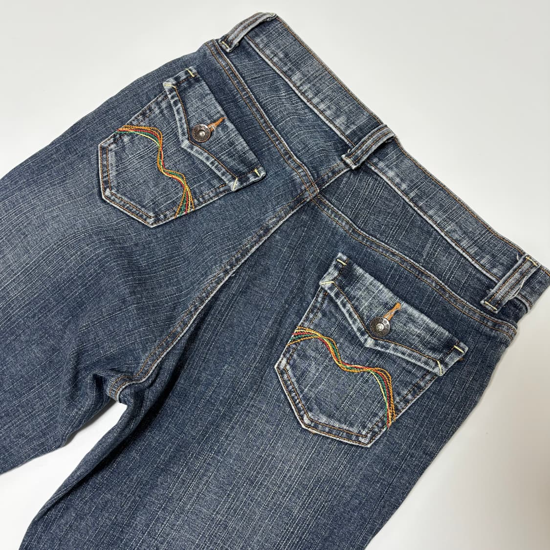 Y2K 멀티 포켓 플레어 부츠컷 데님 팬츠 상품이미지4