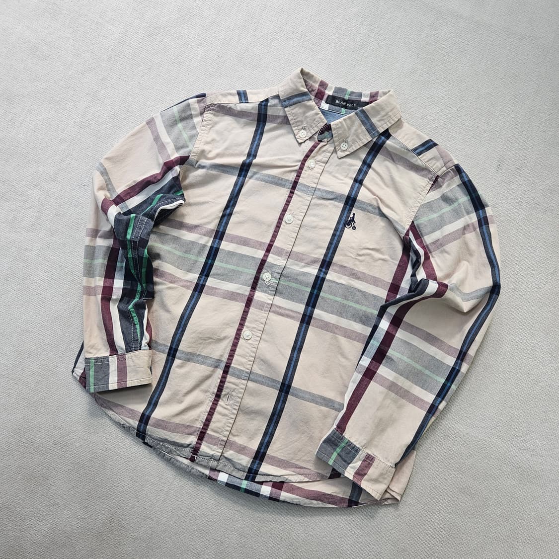 130 빈폴 키즈 체크 셔츠 (단추없음)0402Y 상품이미지1