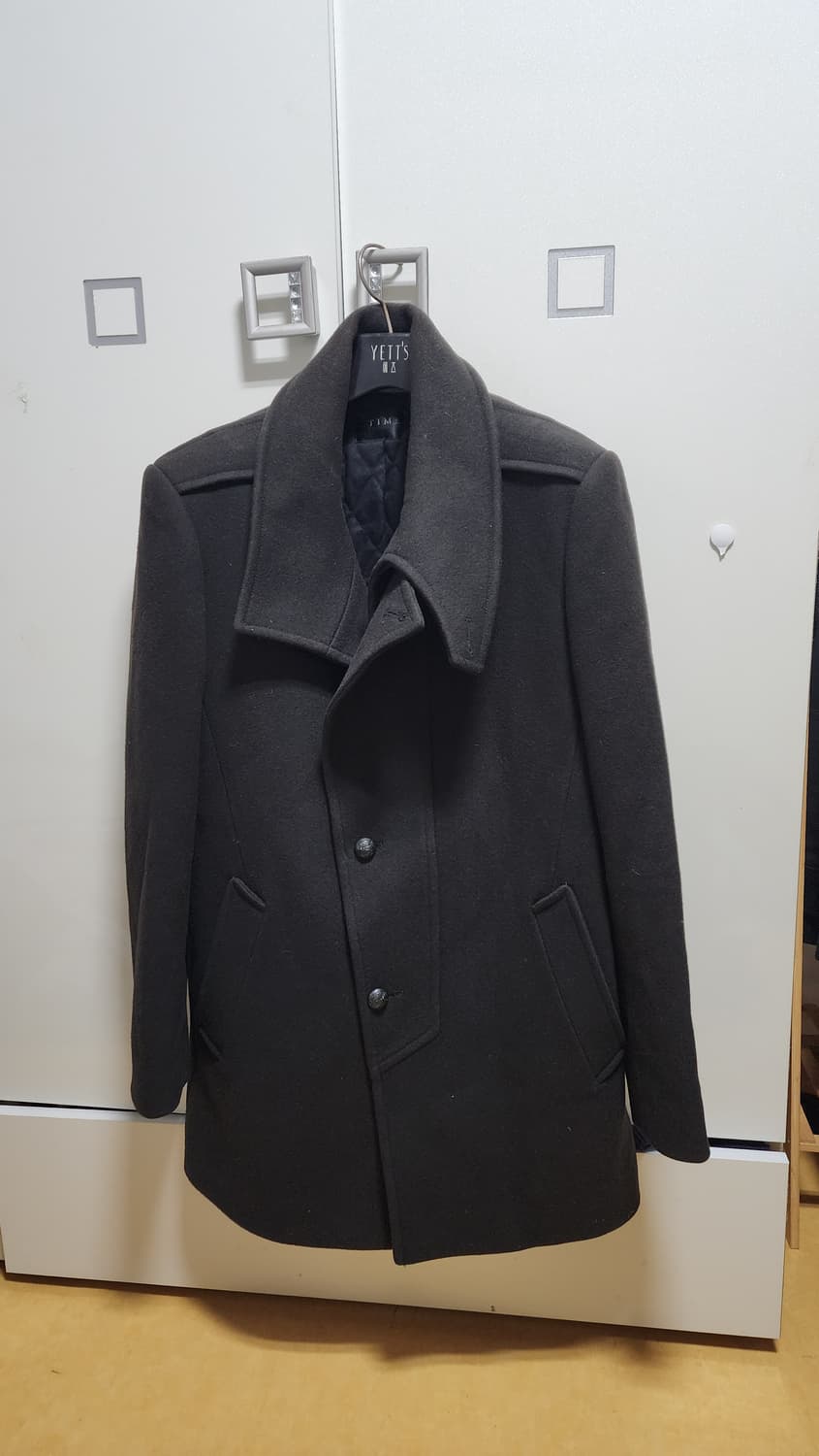TIME 옴므 남성 울 코트 105 차콜 그레이 상품이미지4