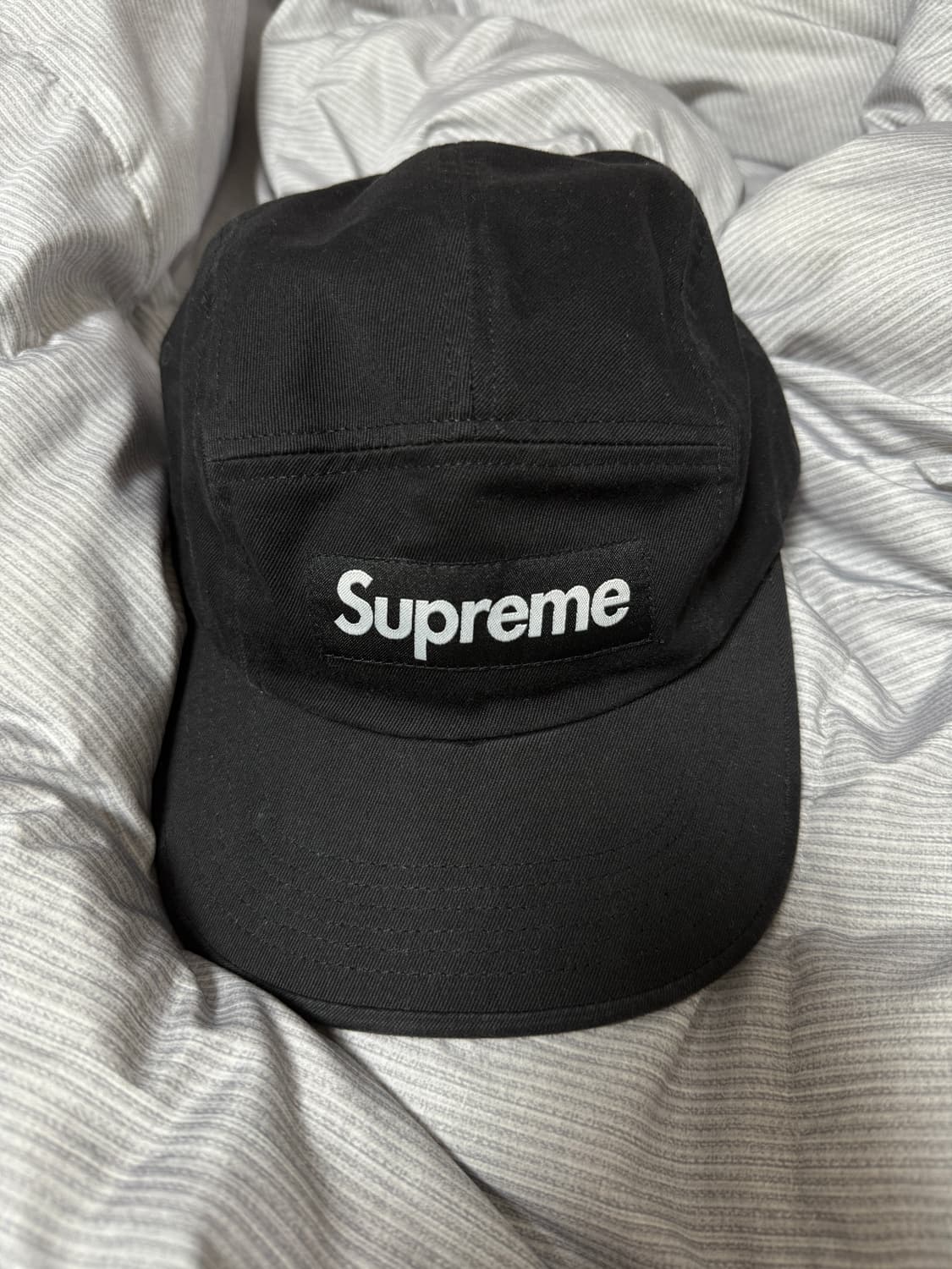 슈프림 워시드 치노 트윌 캠프캡 블랙 상품이미지3