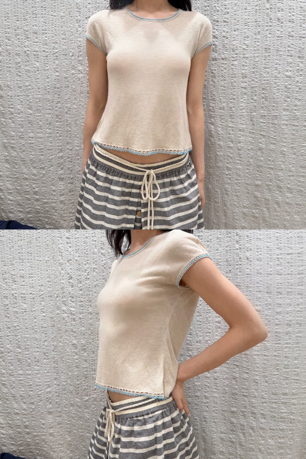 beads detail summer knit 상품이미지2