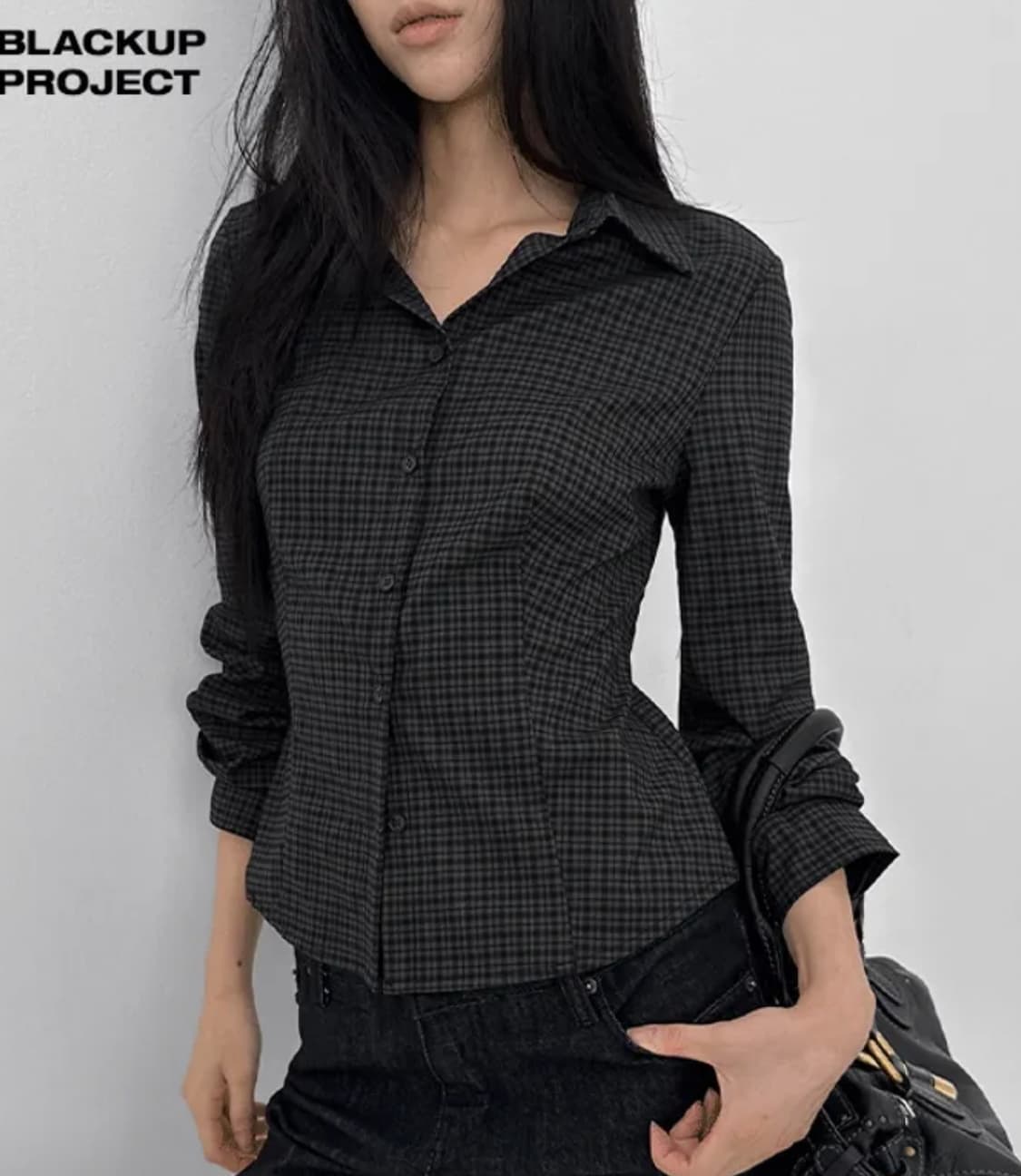 블랙업 세니아 체크 셔츠 상품이미지1