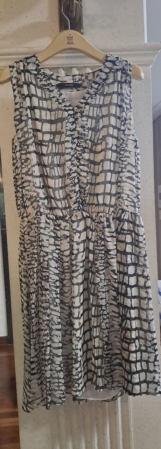 (드라이 크리닝 완료)아이잗컬렉션 아이잗바바 민소매 프릴원피스 청록 블랙 상품이미지7