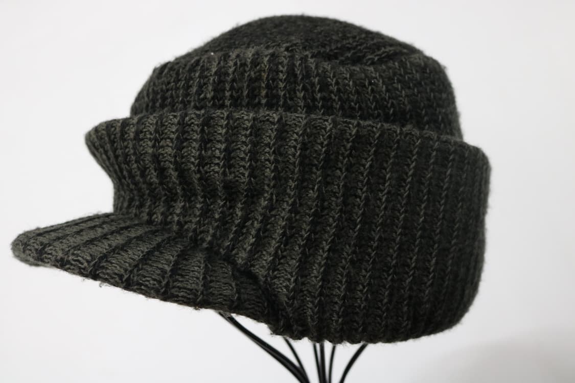 Hanes 헤인즈 90s 재팬 빈티지 차콜 립 니트 바이저 비니 (F) 상품이미지5