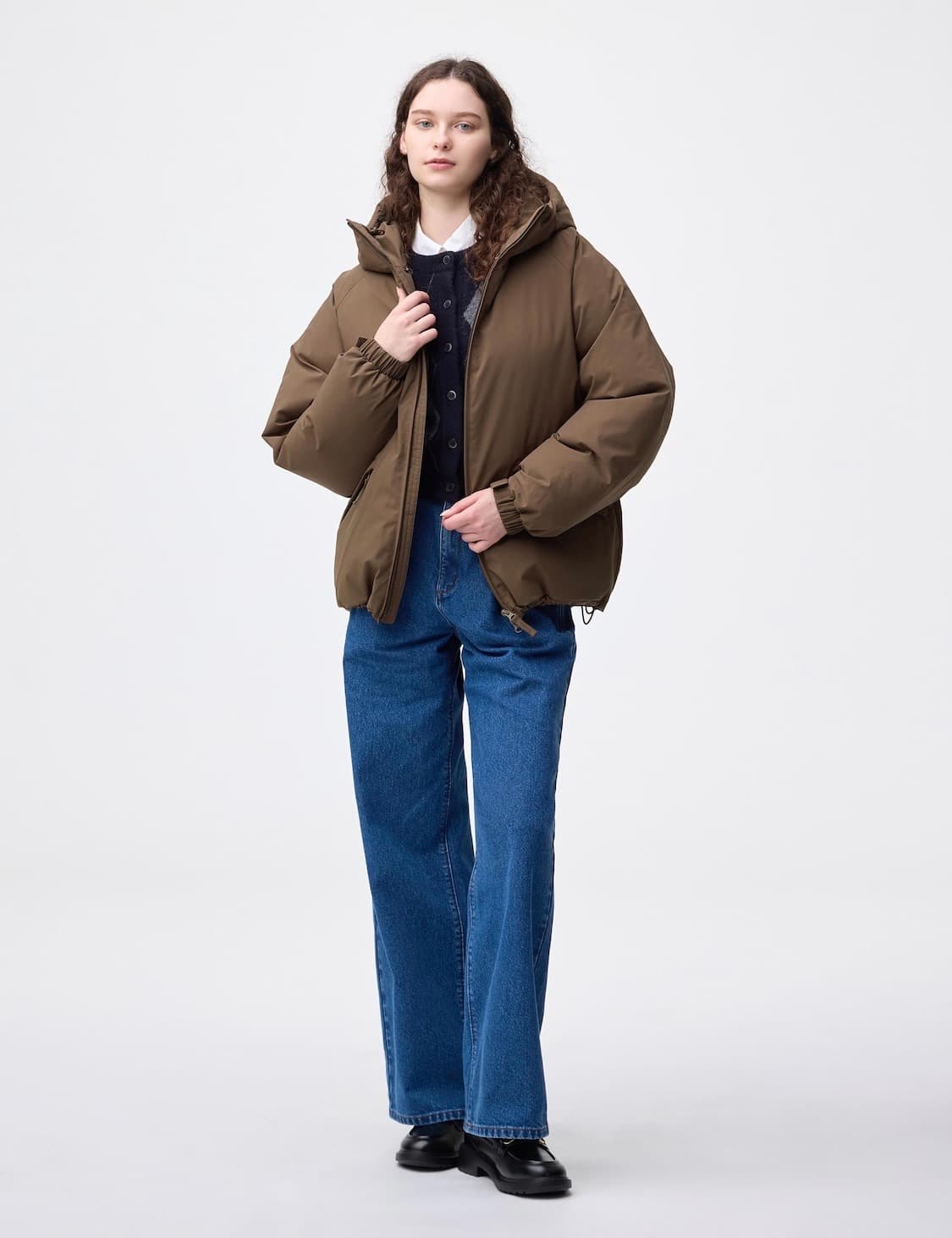 GU웜패디드파카블랙(새상품) 상품이미지6