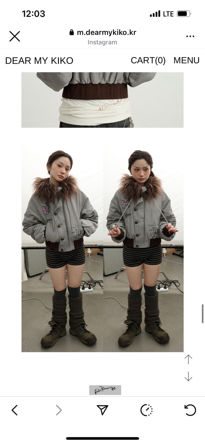 디얼마이키코 이치하라 퍼점퍼 상품이미지6