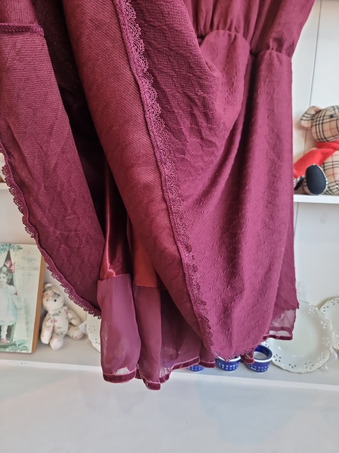 (axes femme, 액시즈팜) 초코베리 레이스 코르셋 원피스 상품이미지7