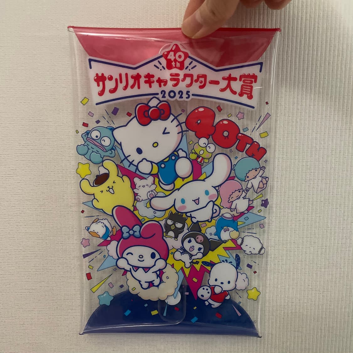 [새상품] 빅사이즈 2025 한정 산리오 가챠파우치 키티 투명 가챠파우치 상품이미지1
